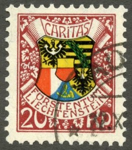 Liechtenstein Scott B5 UVLH - 1927 20rp Coat of Arms Semi-Postal - SCV $25.00