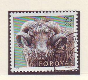 Faroe Islands Sc 42 1979 25 kr Ram stamp used