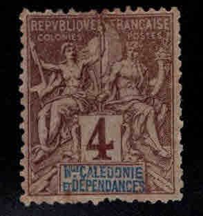 New Caledonia (NCE) Scott 42, Mint No Gum,  Navigation and Commerce stamp