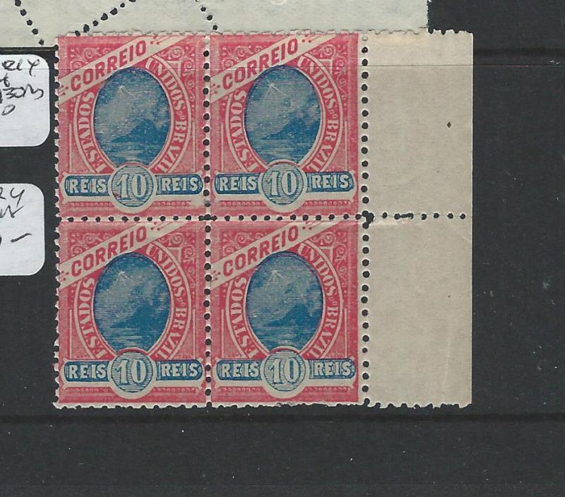 BRAZIL (P1106B) DOM PEDRO 10R SC113  BL OF 4  MNH