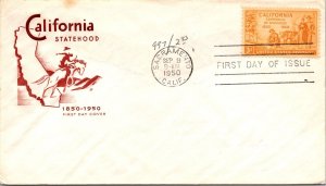 FDC 1950 - California Statehood 1850-1950 - Sacramento, Calif  - F33509