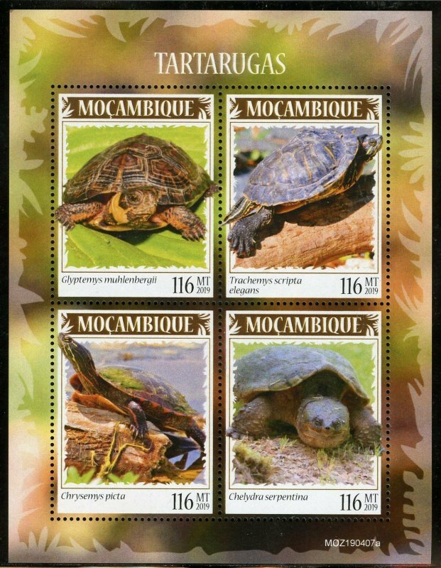 MOZAMBIQUE  2019  TURTLES   SHEET MINT NEVER HINGED