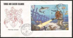 Turks & Caicos Is., First Day Cover, Marine Life