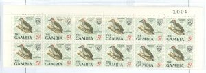 Gambia #225  Plate Block