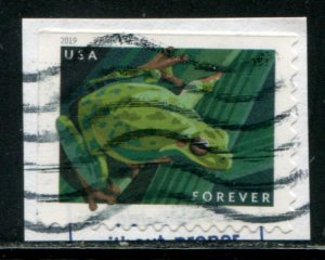 5395 US (55c) Frogs - Pacific Tree Frog SA, used on paper