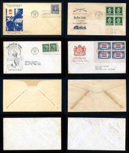 Lot of 4 Different First Day Covers from 1940 to 1943 - Lot # 3