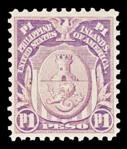 Philippines Scott 300 1917 1p City of Manila Issue Mint VF OG H Cat $40