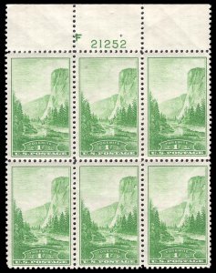 USA 740 Mint (NH) Plate Block of 6