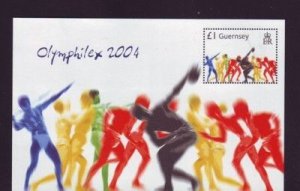 Guernsey Sc 848 2004 Athens Olympics stamp sheet mint NH