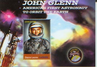 Space, John Glen, 1st American to Orbit Earth, S/S 1, SIER04011