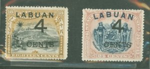 Labuan #91/92a Unused