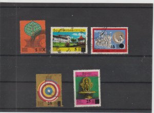 Ceylon  Scott#  463-7  Used  (1971 Surcharged)