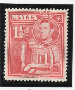 Malta 1938-43 Multi Script Issue Fine Mint Hinged 1.5d.