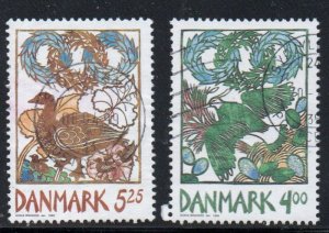 Denmark Sc 1150-1151 1999 Signs of Spring stamp set used