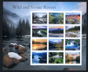 US  5381  MNH  Wild and Scenic Rivers Sheet of 12