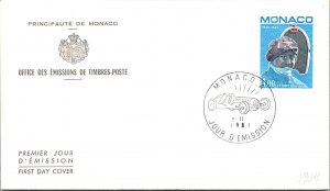Monaco FDC 1981 SC #1304 Automobile / Ettore Bugatti - J21182