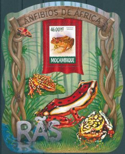 Mozambique 2015 MNH Amphibians Stamps African Frogs Frog 1v S/S II