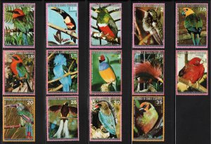 Equatorial Guinea ~ Cplt Set 14 ~ Austrailan, S. America Birds ~ Mint, NH (1974)