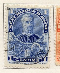 Haiti 1898 Early Issue Fine Used 1c. 100897