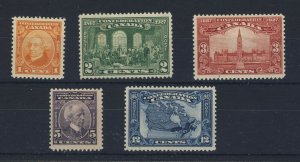 5x Canada Stamps #141 to 145 1x MNH 4x MH  Guide Value = $54.00