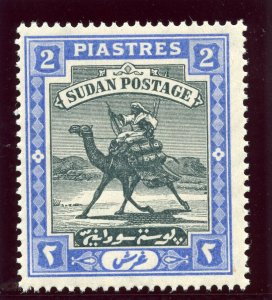 Sudan 1908 KEVII 2p black & blue superb MNH. SG 25. Sc 24.
