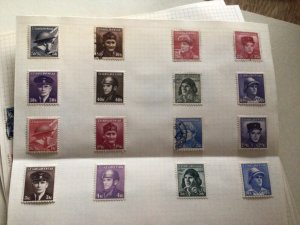 Czechoslovakia stamps on folded page  A11784