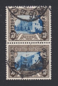 South Africa Sc O40 used. 194o 10/ Official, vertical pair, fresh, bright, VF