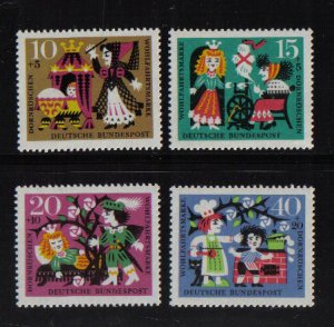 Germany #B400-B403  MNH  1964  welfare Grimm`s the sleeping beauty