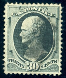 US Stamp #165 Hamilton 30c - PSE Cert - Used - CV $135.00