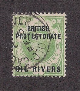 NIGER COAST PROT. SC# 6   FVF/U W/OLD CALABAR RIVER CANCEL