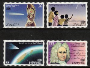 VANUATU 1986 Halley's Comet; Scott 422-25; MNH
