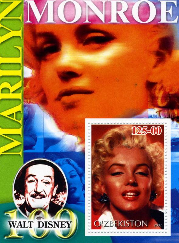 Uzbekistan 2002 Marilyn Monroe s/s mnh.vf Perforated