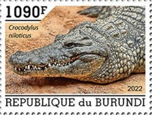 Burundi - 2022 Nile Crocodile on Stamps - Stamp - BUR2201022a