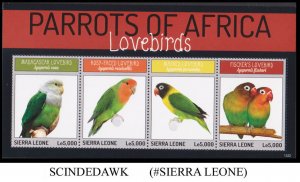 SIERRA LEONE - 2014 PARROTS OF AFRICA / LOVEBIRDS / BIRDS - MIN/SHT MINT NH