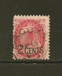 Canada 88 Queen Victoria Surcharged Used