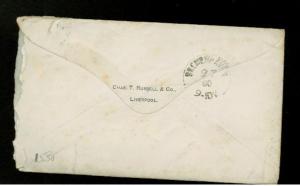 1880 Liverpool England Cover to Germany w/letter