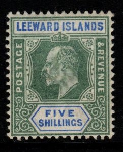 LEEWARD ISLANDS SG28 1902 5/= GREEN & BLUE MTD MINT