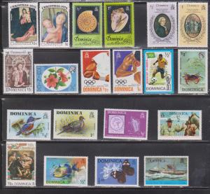 DOMINICA Lot Of Mostly MNH - Birds, Sports, Sea Shells