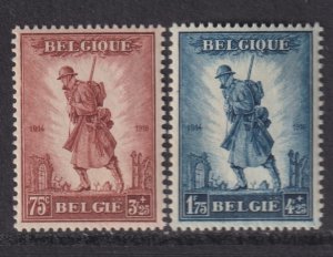 Belgium Sc# B123 / B124 Infantryman 1932 semi postal set MNH  $250.00