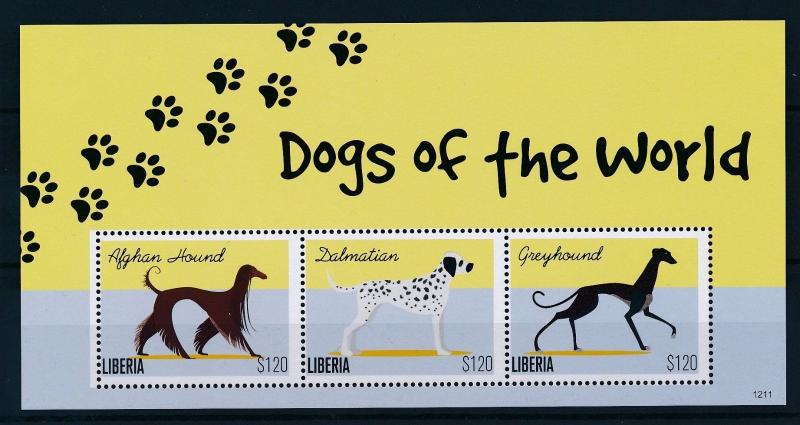 [35699] Liberia 2012 Animals Dogs MNH Sheet