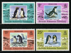 British Antarctic Territory 1979 Penguins set Sc# 72-75 NH