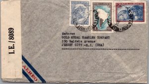SCHALLSTAMPS ARGENTINA 1940-45 POSTAL HISTORY CENSORED AIRMAIL COVER ADDR USA