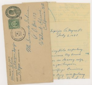 Philippines U40M Uprated entire wit original enclosure written in catalog; typical wear; ECV $20-30; UPSS 104a.