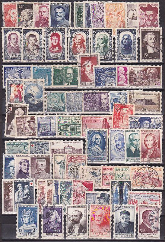 France selected high value used stamp collection 1900 to 197ies cat value $2500