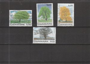 Denmark  Scott#  1144-1147  Used  (1999 Deciduous Trees)