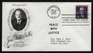 #1172 4c John Foster Dulles, Art Craft FDC **ANY 5=FREE SHIPPING**