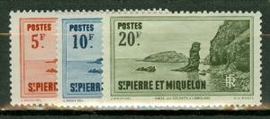 St Pierre & Miquelon 172//204 mint missing 3 CV $43, scan shows only a few