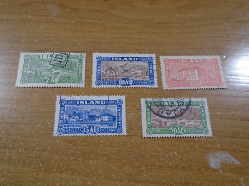 Iceland  #  144-148  used