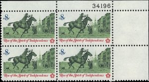 Scott # 1478 1973 8c bl, blk, red & grn Litho& Colonial Post
Rider ; TAGGED P...