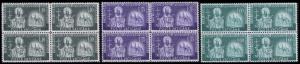 Vatican City # 192-194 1955 Block Set MNH